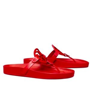 NEW! AUTHENTIC TORY BURCH RED MILLER CLOUD SANDALS